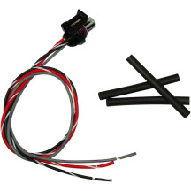 Wiring Harness with Pigtail — 3-pin Delphi, 457 mm (18"), Black