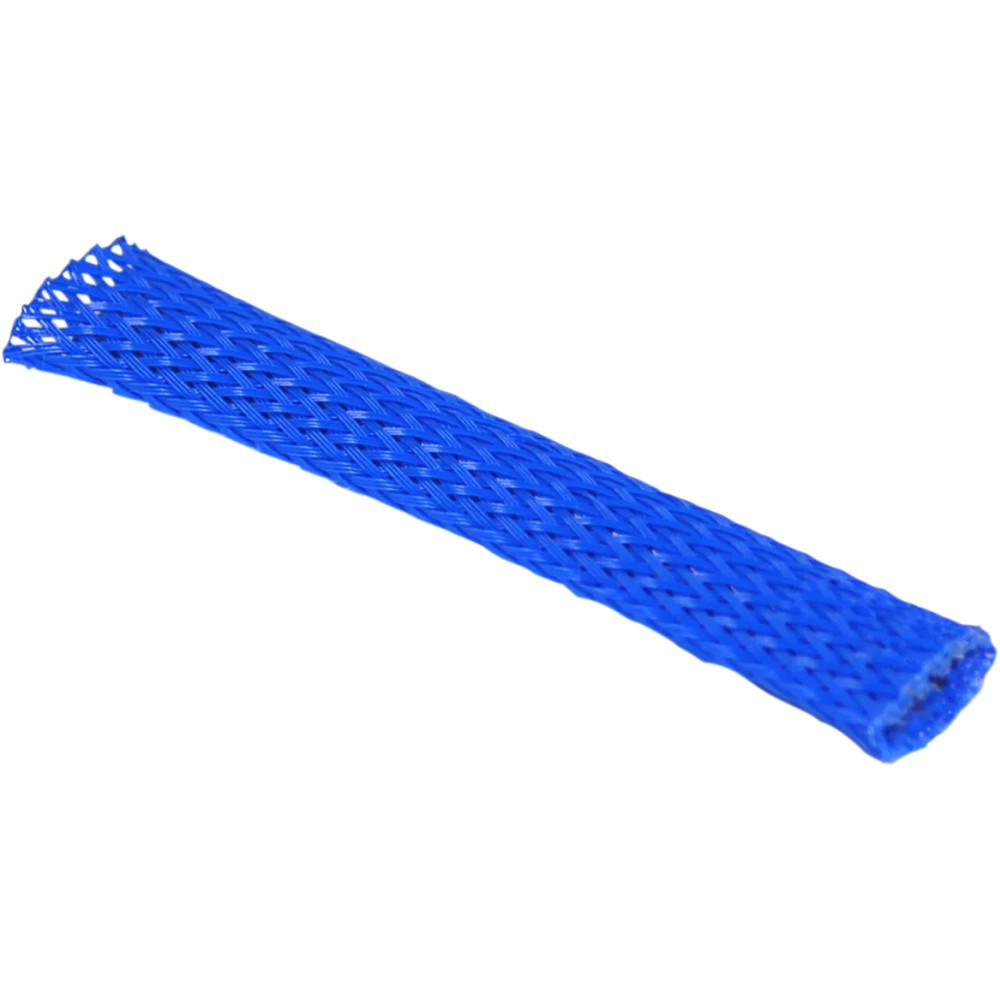 Braided Sleeving — 3/8" ID, 10' section, Blue