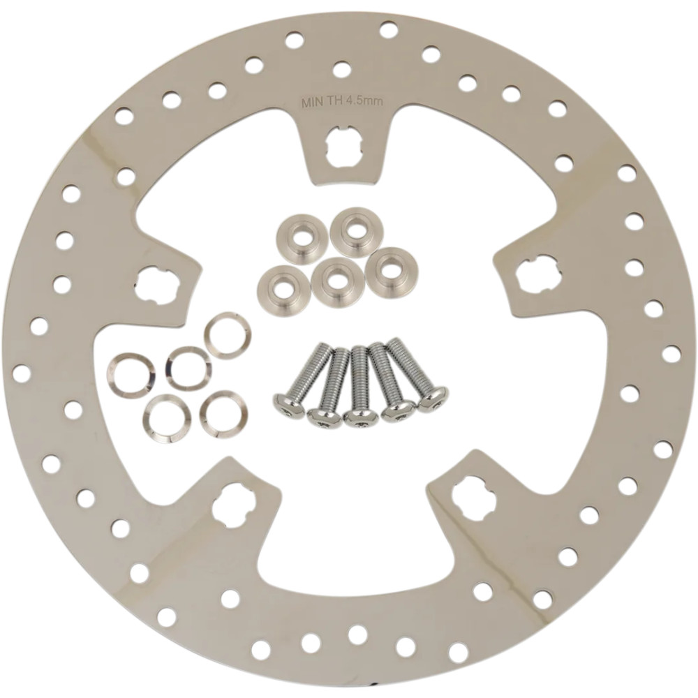 Custom 11.5" Front Brake Rotors — 292 mm (11.5"), without ABS, chrome polished