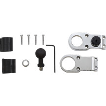 Dual USB Port Charger with 1" Ball Mount — 2 A, 48" cable, Chrome, fits 7/8"–1.25" bars