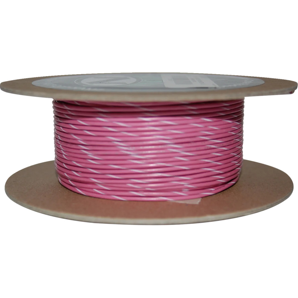 OEM Color Wire Spool — 20 AWG, 100' (30.5 m), Pink, White