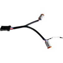 Arnés de cableado Shark Demon® para doble lámpara — Divisor en Y, Negro, Harley-Davidson®