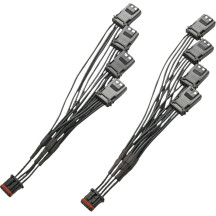 Front End Lighting 4-Way Splitters — for Harley-Davidson®, black