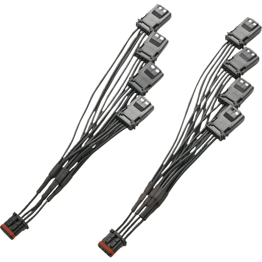 Front End Lighting 4-Way Splitters — for Harley-Davidson®, black