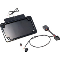 License Plate Frame — for Harley-Davidson®, White LED, black anodized aluminum