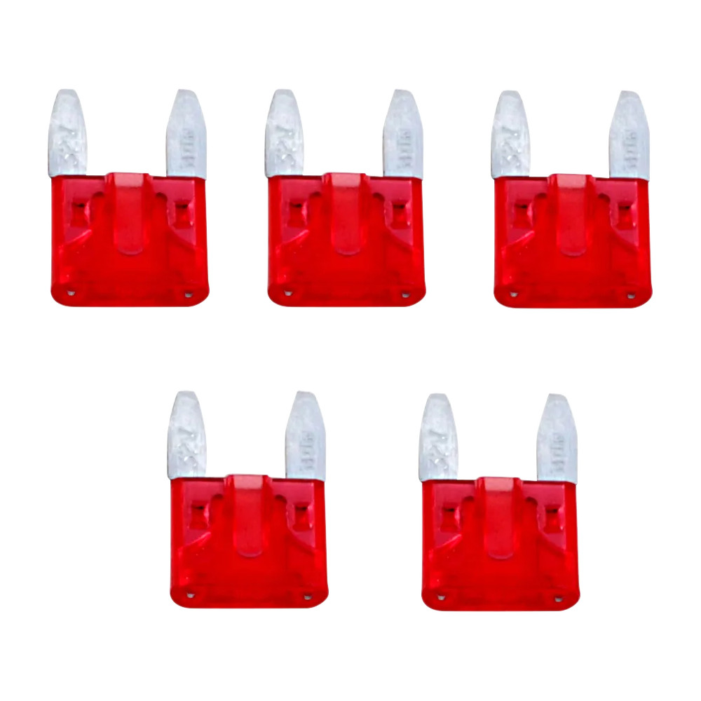 Replacement Fuses — 12V 10A, Mini, 5-pack