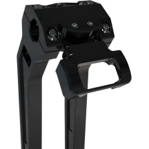 M8 Softail Gauge Mount For Performance Risers — Black anodized, Billet aluminum