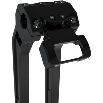 M8 Softail Gauge Mount For Performance Risers — Black anodized, Billet aluminum