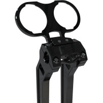 Gauge Mount for Performance Risers — fits 1" and 1.25" straight and pullback risers, Black anodized
