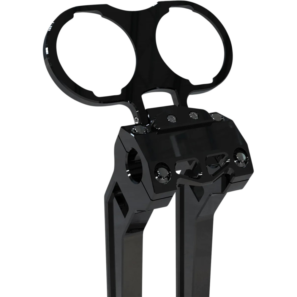 Gauge Mount for Performance Risers — fits 1" and 1.25" straight and pullback risers, Black anodized