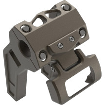 M8 Softail Gauge Mount For Performance Risers — Brown, billet aluminum, single gauge