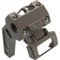 M8 Softail Gauge Mount For Performance Risers — Brown, billet aluminum, single gauge