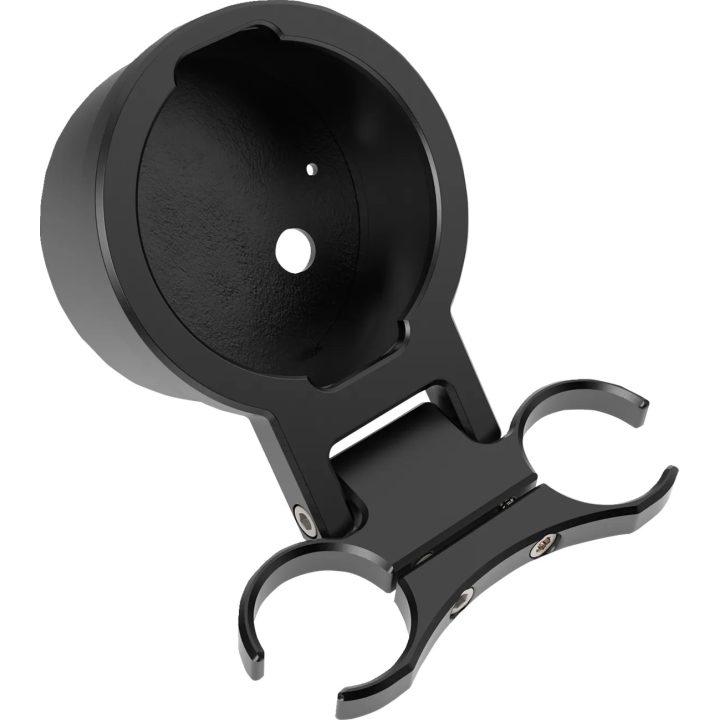 Soporte para manómetro — 32 mm (1-1/4") T-bar, negro anodizado, simple