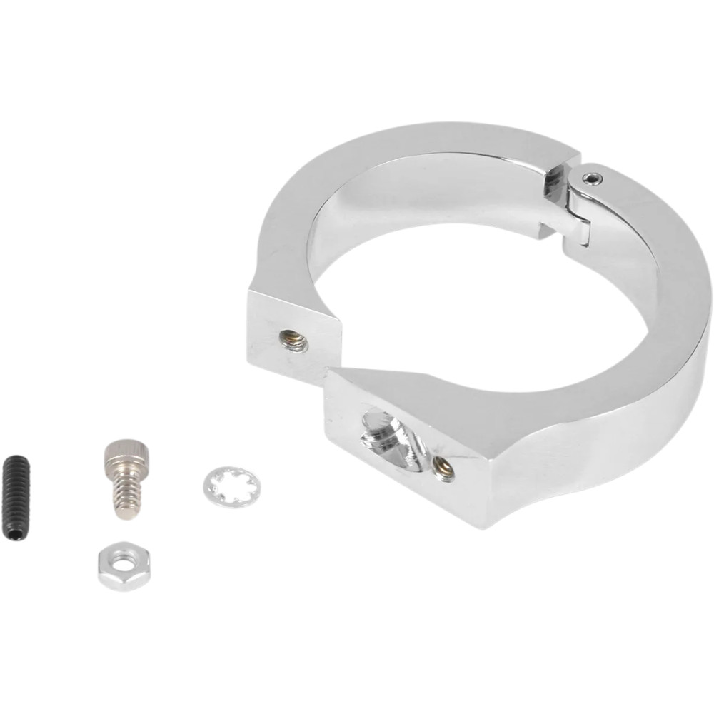 Abrazadera de medidor de manillar — 52.4 mm (2-1/16"), para manillar de 38 mm (1-1/2"), cromada