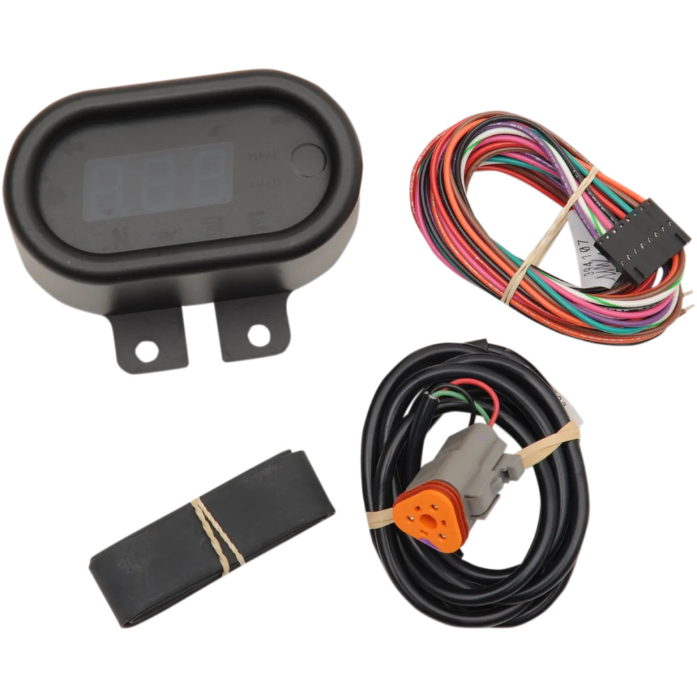 5000 Series Handlebar-Mounted Digital Speedometer — 0–255 mph, Blue readout