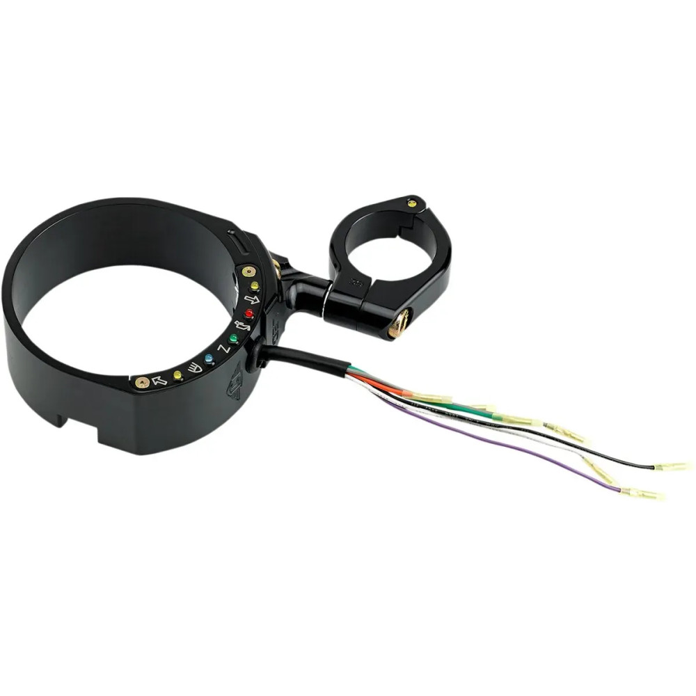 Soporte de reubicación del velocímetro con abrazadera Easy Mount — 90,5 mm (3-9/16"), negro anodizado