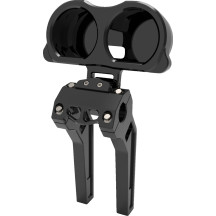 Dual Gauge Mount For Performance Risers — Black