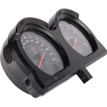 Kit de reubicación de indicadores — velocímetro, montaje delantero, negro anodizado