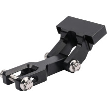 Soporte de reubicación del indicador — montaje frontal, aluminio billet 6061, negro anodizado