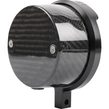 Kit de reubicación de indicadores Softail — Velocímetro, negro anodizado, montaje delantero