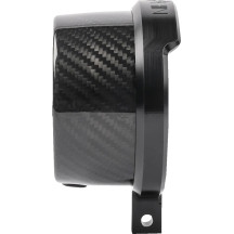 Kit de reubicación de indicadores Softail — Velocímetro, negro anodizado, montaje delantero