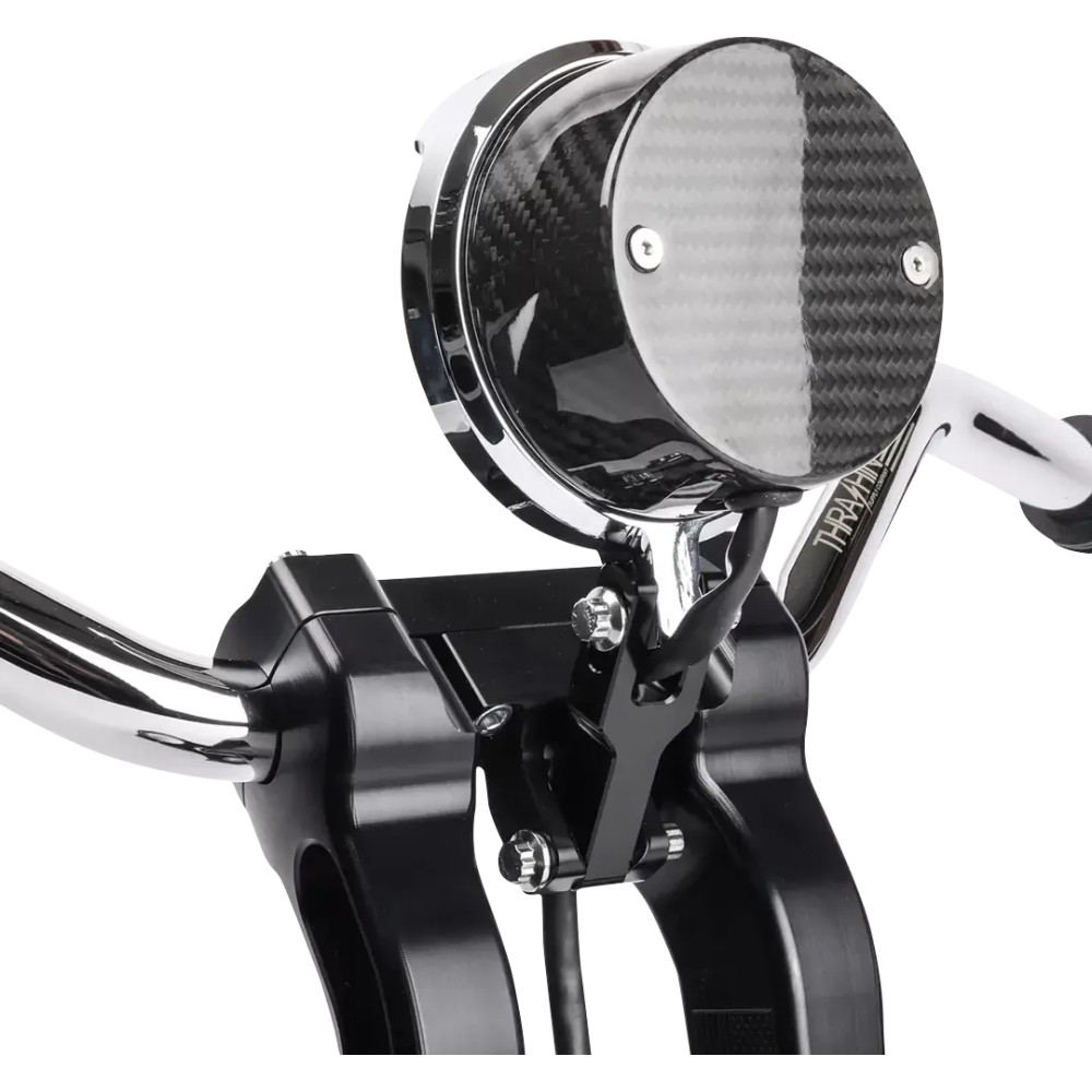 Kit de reubicación de instrumentos Softail — cromado, aluminio billet 6061, delantero, velocímetro