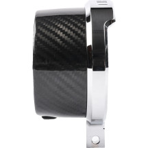 Kit de reubicación de instrumentos Softail — cromado, aluminio billet 6061, delantero, velocímetro