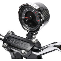 Kit de reubicación de instrumentos Softail — cromado, aluminio billet 6061, delantero, velocímetro