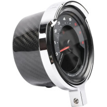 Kit de reubicación de instrumentos Softail — cromado, aluminio billet 6061, delantero, velocímetro