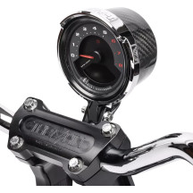 Kit de reubicación de instrumentos Softail — cromado, aluminio billet 6061, delantero, velocímetro