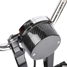 Kit de reubicación de instrumentos Softail — cromado, aluminio billet 6061, delantero, velocímetro