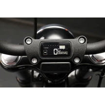 D2 LCD Multifunction Meter — 88 mm × 27 mm × 66 mm, 12V, 0-124 mph, Black