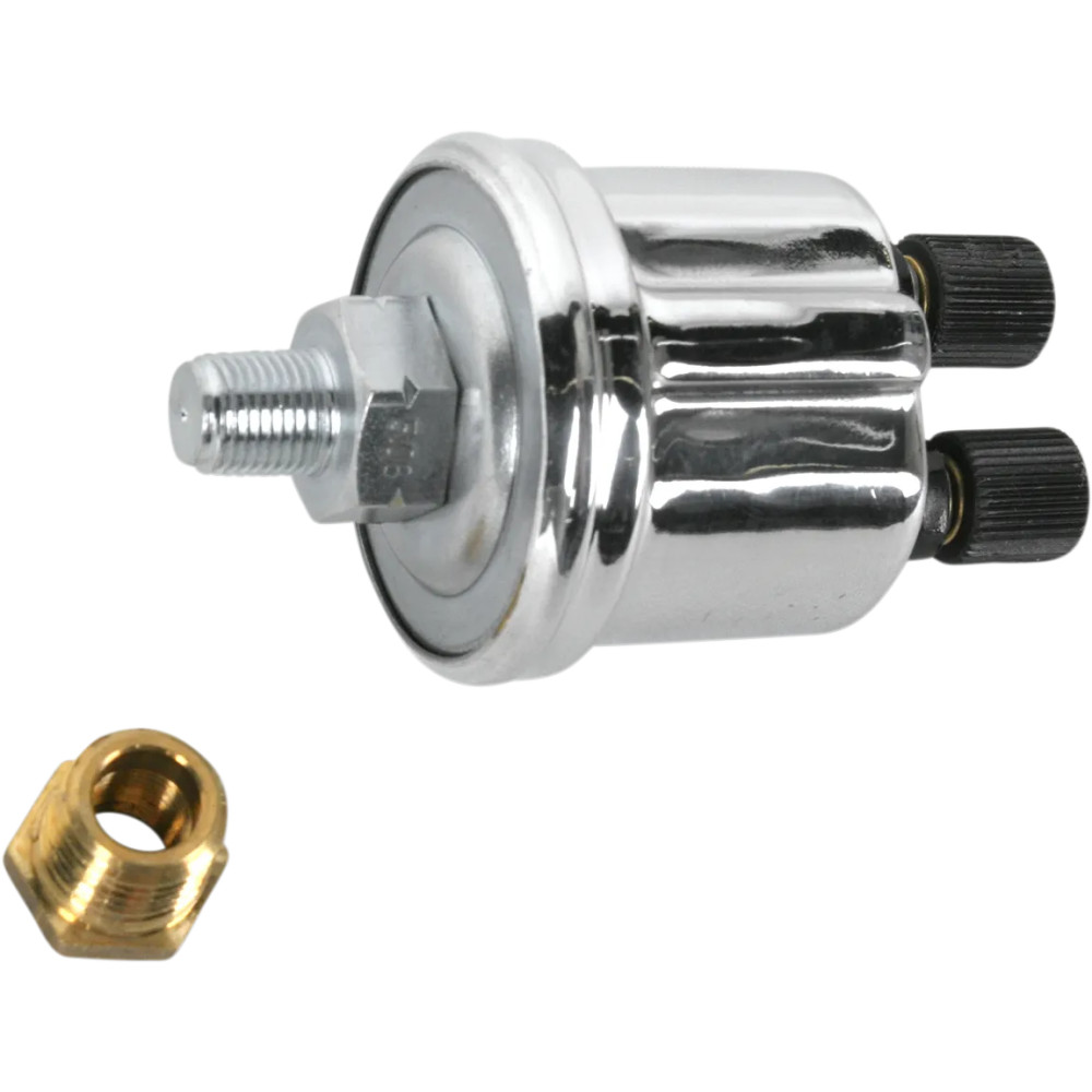 Oil and Air Pressure Sender — 0 kPa–1034 kPa (0 psi–150 psi), polished metal finish