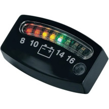 LED Battery Gauge — 2" x 3/4" x 3/16", 12.5–14.5V range, black