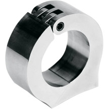 Handlebar Gauge Clamp — 85.7 mm (3-3/8") diameter, 25.4 mm (1") fit, Chrome