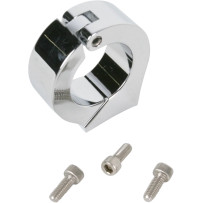 Handlebar Gauge Clamp — 85.7 mm (3-3/8"), fits 31.75 mm (1-1/4") handlebars, Chrome