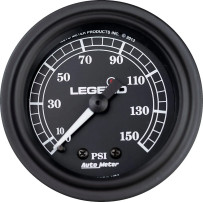 Indicadores PSI LED retroiluminados montados en carenado — 0–10,34 bar, compatibles con carenados '97–'13, negro