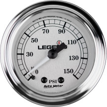 Manómetros PSI montados en carenado con retroiluminación LED — 0–150 psi, para carenados 1999–2013