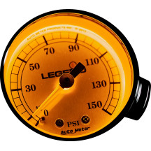 Manómetros PSI montados en carenado con retroiluminación LED — 0–150 psi, para carenados 1999–2013