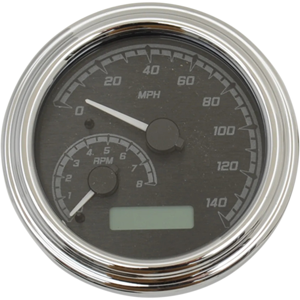 MVX Series Analog Gauge System — 5" OD, 0–140 mph, 0–8,000 rpm, black face