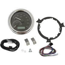 MVX Series Analog Gauge System — 5" OD, 0–140 mph, 0–8,000 rpm, black face