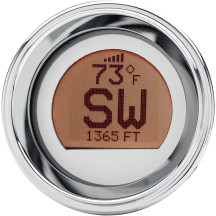 Brújula GPS LCD independiente de 2-3/16" — carcasa cromada