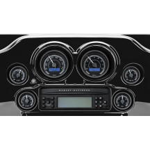 Kit de indicadores analógico/digital MVX-8K Series — Kit de seis indicadores, cara negra, carcasa cromada