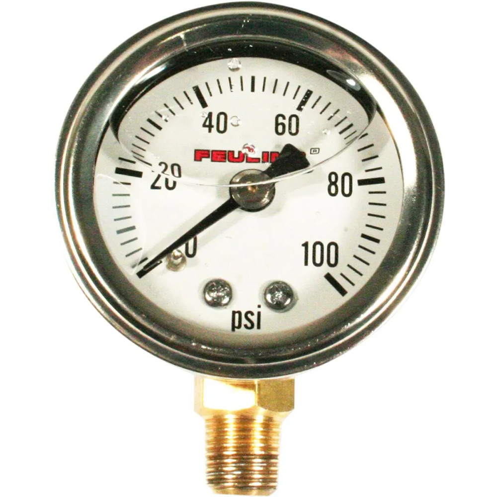 Oil Pressure Gauge — 0–100 psi, 1-1/2" inside diameter, 1/8" NPT male