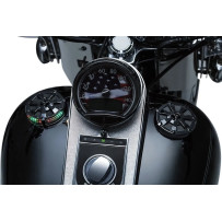 Alley Cat LED Fuel and Battery Gauge — 3" diameter, gloss black