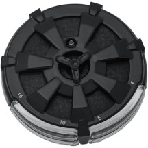 Alley Cat LED Fuel and Battery Gauge — 3" diameter, gloss black
