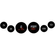 Six-Gauge MLX Series Kit — Black, set of 6