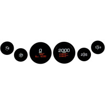 Kit de seis indicadores MLX Series — Juego de 6, Negro