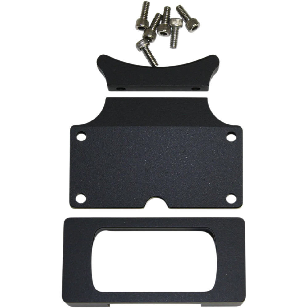 Gauge Relocation Bracket — 1-1/4" T-Bar, 1-1/4" Riser, Black Satin
