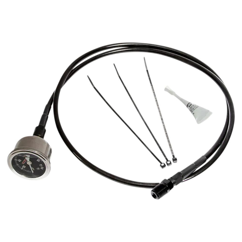 Remote Oil PSI Gauge Kit — 1.5" gauge, 0-100 psi, Chrome
